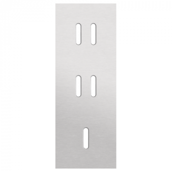 plaque de recouvrement triple verticale 71mm pour 2 fonction double et fonction simple commutation rocker alu grey brushed (code 155)