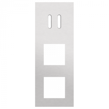 NIKO plaque de recouvrement triple verticale 71mm pour 1 fonction double commutation et pour 2 fonctions 45 x 45 rocker alu grey brushed (code 155)