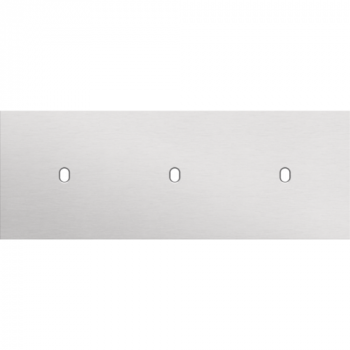 NIKO plaque de recouvrement triple horizontal 70 mm pour 3 fonctions simple toggle alu grey brushed (155)