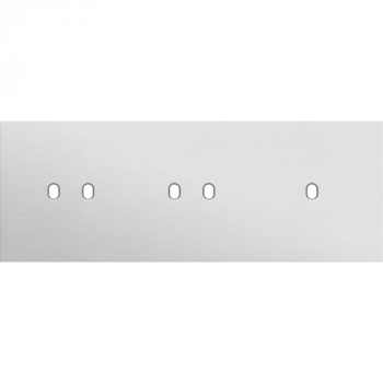 afdekplaat drievoudig horizontaal 71mm voor 2 tweevoudig en één enkelvoudig schakelfuncties toggle alu grey brushed (155)
