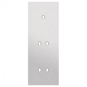 afdekplaat drievoudig verticaal 71mm voor 1 enkelvoudig en twee tweevoudig schakelfuncties toggle alu grey brushed (155)
