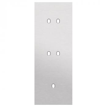 NIKO plaque de recouvrement triple vertical 71 mm pour deux fonctions double et une fonction simple commutation toggle alu grey brushed (155)