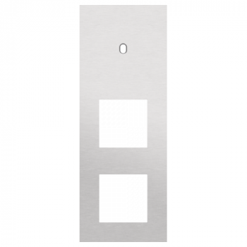 afdekplaat drievoudig verticaal 71mm voor één enkelvoudig schakelfunctie en 2 functies 45 x 45 toggle alu grey brushed (155)