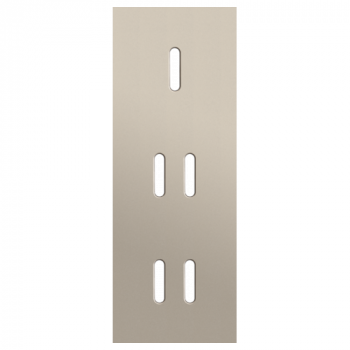 plaque de recouvrement triple verticale 71mm pour 1 fonction simple et 2 fonctions commutation rocker steel champagne coated (code 166)