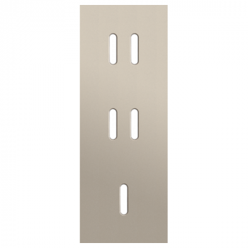 plaque de recouvrement triple verticale 71mm pour 2 fonctions double et 1 fonction simple commutation rocker steel champagne coated (code 166)