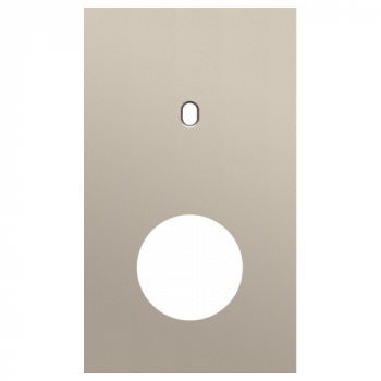 NIKO afdekplaat tweevoudig verticaal 60mm voor 1 enkelvoudige schakelfunctie en 1 stopcontact toggle steel champagne coated (166)