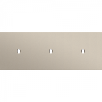 NIKO plaque de recouvrement triple horizontal 71 mm pour 3 fonctions simple toggle steel champagne coated (166)