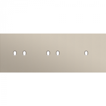 afdekplaat drievoudig horizontaal 71mm voor 2 tweevoudig en 1 enkelvoudig schakelfuncties toggle steel champagne coated (166)