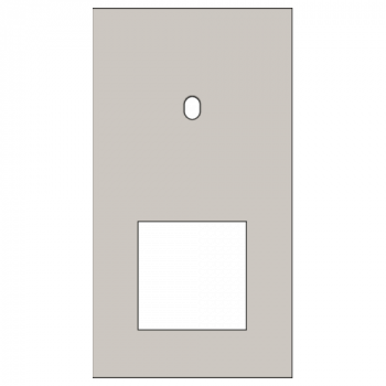 afdekplaat tweevoudig verticaal 71mm voor enkelvoudig schakelfunctie en 1 functie 45 x 45 toggle steel champagne coated (166)