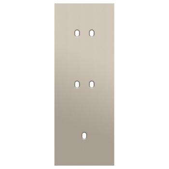 NIKO afdekplaat drievoudig verticaal 71mm voor 2 tweevoudig en 1 enkelvoudig schakelfuncties toggle steel champagne coated (166)