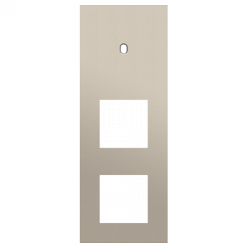 afdekplaat drievoudig verticaal 71mm voor enkelvoudig schakelfunctie en 2 functies 45 x 45 toggle steel champagne coated (166)