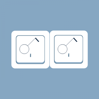 BTICINO interrupteur unipolaire (double) horizontal BTICINO interrupteur unipolaire (double) horizontal