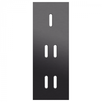plaque de recouvrement triple verticale 71mm pour 1 fonction simple et deux fonctions double commutation rocker alu black brushed (code 224)