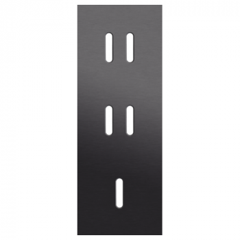 plaque de recouvrement triple verticale 71mm pour 2 fonctions double et 1 fonction simple commutation rocker alu black brushed (code 224)