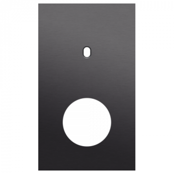 NIKO plaque de recouvrement double vertical 60 mm pour 1 fonction simple commutation et pour 1 prise toggle alu black brushed (224)
