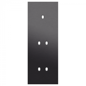 plaque de recouvrement triple vertical 71 mm pour 1 fonction simple et deux fonctions double commutation toggle alu black brushed (224)