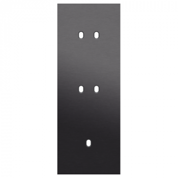 afdekplaat drievoudig verticaal 71mm voor 2 tweevoudige en 1 enkelvoudig schakelfuncties toggle alu black brushed (224)