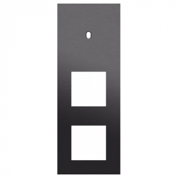 plaque de recouvrement triple vertical 71 mm pour 1 fonction simple commutation et 2 fonctions 45 x 45 toggle alu black brushed (224)