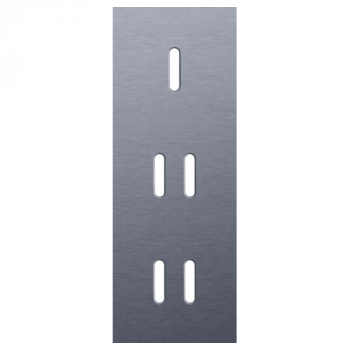 plaque de recouvrement triple verticale 71mm pour 1 fonction simple et 2 fonctions double commutation rocker alu blue grey brushed (code 226)