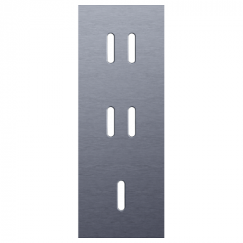 afdekplaat drievoudig verticaal 71mm voor 2 tweevoudige et 1 enkelvoudige schakelfunctie rocker alu blue grey brushed (code 226)
