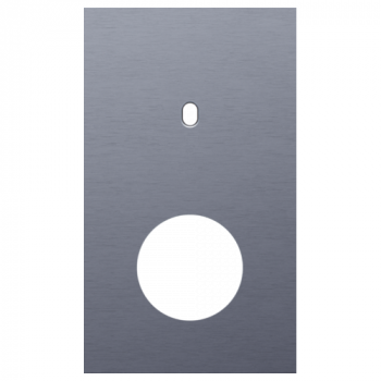NIKO plaque de recouvrement double vertical 60 mm pour 1 fonction simple commutation et 1 prise toggle alu blue grey brushed (226)