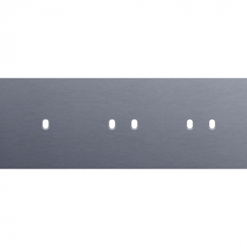 plaque de recouvrement triple horizontal 71 mm pour 1 fonction simple et deux fonctions double commutation toggle alu blue grey brushed (226)