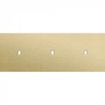 afdekplaat drievoudig horizontaal 71mm voor 3 enkelvoudige schakelfuncties toggle alu gold brushed (227)