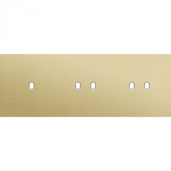 afdekplaat drievoudig horizontaal 71mm voor 1 enkelvoudig en twee tweevoudige schakelfuncties toggle alu gold brushed (227)
