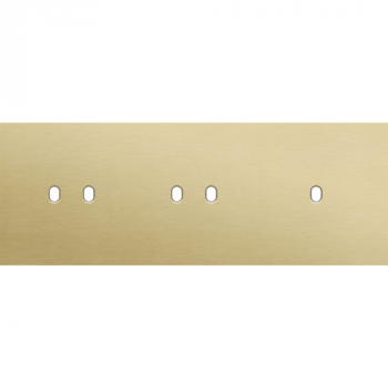 afdekplaat drievoudig horizontaal 71mm voor 2 tweevoudige en 1 enkelvoudig schakelfuncties toggle alu gold brushed (227)