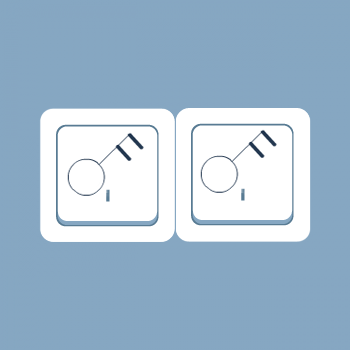 NIKO schakelaar tweepolig (tweevoudig) horizontaal NIKO schakelaar tweepolig (tweevoudig) horizontaal