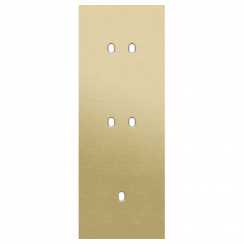 afdekplaat drievoudig verticaal 71mm voor 2 tweevoudige en 1 enkelvoudige schakelfuncties toggle alu gold brushed (227)