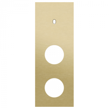 plaque de recouvrement triple vertical 71 mm pour une fonction simple commutation et pour 2 prises toggle alu gold brushed (227)