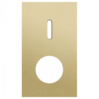 NIKO plaque de recouvrement double verticale 60mm pour 1 fonction simple commutation et pour 1 prise rocker alu gold brushed (code 227)