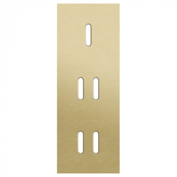 afdekplaat drievoudig verticaal 71mm voor 1 enkelvoudig en 2 tweevoudig schakelfuncties rocker alu gold brushed (code 227)