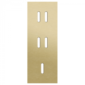 afdekplaat drievoudig verticaal 71mm voor 2 tweevoudig en 1 enkelvoudig schakelfunctie rocker alu gold brushed (code 227)