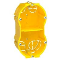 LEGRAND Batik boîte d'encastrement cloisons creuses 2 postes verticaux fixation à vis profondeur 50 mm