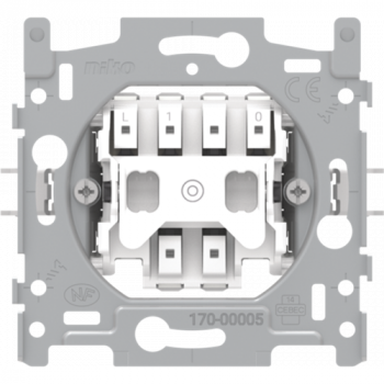 niko socle pour bouton-poussoir n.o avec 3 bornes de raccordement 10a bornes à connexion rapide