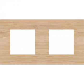 niko afdekplaat 2voudig verticaal pure bamboo