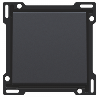 niko plaque centrale pour interrupteur ou poussoir simple anthracite coated