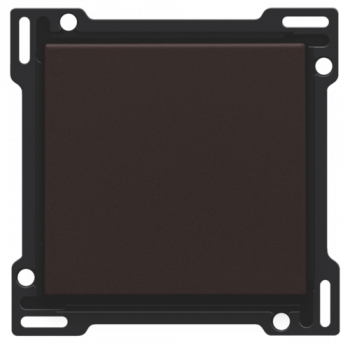niko plaque centrale pour interrupteur ou poussoir simple dark brown coated (124)