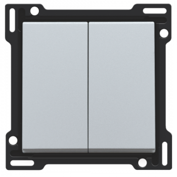 niko afwerkingsset met 2 toetsen voor verschillende mechanismen sterling coated (121)