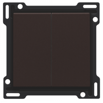 niko set de finition pour fonctionalité avec deux touches dark brown coated (124)