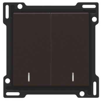 NIKO niko afwerkingsset met twee toetsen met hun eigen lens dark brown coated (124)