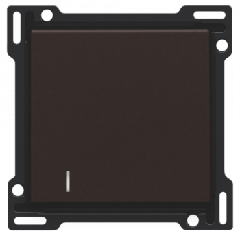 niko set de finition avec voyant pour interrupteur ou bouton poussoir simple dark brown coated (124)