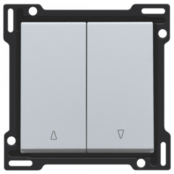 NIKO niko afwerkingsset voor tweevoudige rolluikdrukknop sterling coated (121)