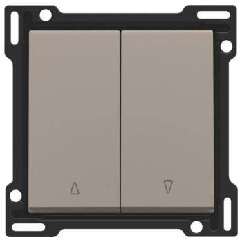 niko set de finition pour bouton-poussoir double pour volets bronze coated (123)