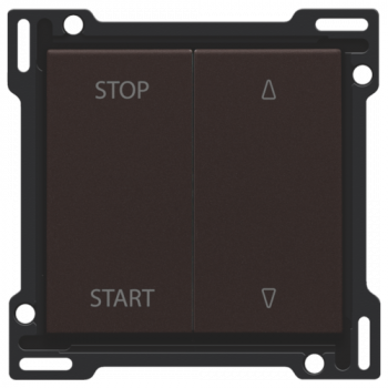 niko set de finition pour interrupteur pour volets à verrouillage électrique dark brown coated (124)