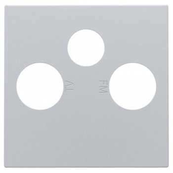 niko set de finition pour 2 connexions coaxiale simples pour tv et fm et une connexion satellite sterling coated (121)