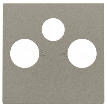niko afwerkingsset voor 2 enkelvoudige coaxaansluitingen voor tv en fm en een satellietaansluiting bronze coated (123)