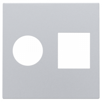 niko afwerkingsset voor enkelvoudige coaxaansluiting en netwerkaansluiting rj45 sterling coated (121)